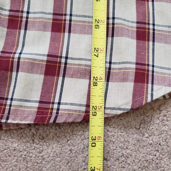 Vintage Wrangler Wrancher Size Large Pearl Snap Mens Button Up Long Sleeve Plaid - Picture 4 of 6